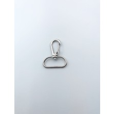 Orhan Çanta 2,5 cm Telli Kanca 50 Adet Gümüş Renk Anahtarlık Çanta Klipsi Aparat Kanca Aksesuar Malzeme Metal