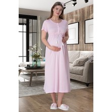 Mecit Pijama Mecit 6012 Pembe Lohusa Gecelik