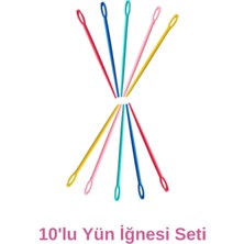 Orhan Çanta 10 Adet 7 Cm Renkli Plastik Yün Iğnesi