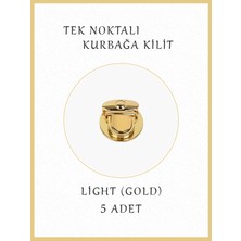 Orhan Çanta Kurbağa Model Tek Noktalı Çanta Kilidi Gold Orta Boy 5 Li Set