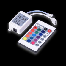 Rgb LED Şerit Kumandalı Kontrol Modülü 12V – 24 Tuş Ir Uzaktan Kumanda, Renk ve Efekt Ayarlı