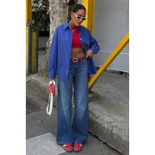 Lijuri Klasik Oversize Poplin Gömlek 3421 R8-H-K4
