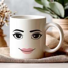 Minimalist Yüz Tasarımlı Kupa – Modern Mizahi Kupa Tasarımı Hediye