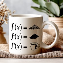 Matematik Mizahı Kahve Kupası – F(X) Türev Tasarımlı Mizahi Hediye – Kahve Severlere Eğlenceli Kupa