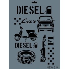 Sb Shopping Rich New Seri N314 Stencil 35X25 cm