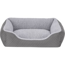 Nrzsnt Pet Comfort Bravo Duo  Kedi ve Köpek Yatağı Gri/gri Peluş S 55X45CM