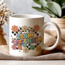 Canım Öğretmenim Yazılı Beyaz Kupa Bardak – Öğretmenler Günü Hediyesi, Kişiye Özel Bardak