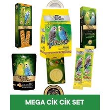 Gwc Gold Wings Premium Muhabbet Kuşu Krakeri 2'li & Yumurtalı Kuş Yemi 100 gr & Classic Muhabbet Kuşu Yemi 400 gr & Gaga Taşı Muzlu & Kalamar Kemiği & Meyveli Muhabbet Kuşu Krakeri 2'li x 2 &