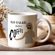 No Talkie Before Coffee Kupa – Kahve Öncesi Konuşma Yasak Mizahi Tasarım – Kahveseverlere Hediye