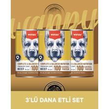 Wanpy Dana Etli Ezme Köpek Konservesi 3X375 gr