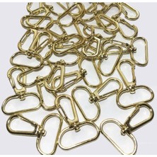 Orhan Çanta Gold Makrome Anahtarlık Aparatı 30 Adet Telli Kanca Anahtarlık Klipsi Halkası Istakoz Döner Klips