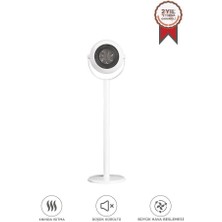 Ayaklı Isıtıcı Fan 800W | Sessiz Çalışma | Hızlı Isıtma | Aşırı Isınma Koruma Torima HT-101 Beyaz