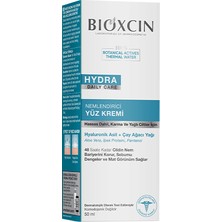 Bioxcin Hydra Karma ve Yağlı Ciltler İçin Nemlendirici Yüz Kremi 50 ml – Hyaluronik Asit, Çay Ağacı Yağı, Aloe Vera, İpek Proteini – Sebum Dengeleyici & Matlaştırıcı