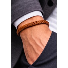 Herşey Nota Taba Braid Essential – Ince Örgü Hakiki Deri Erkek BILEKLIK-50-681
