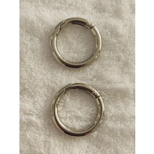 Orhan Çanta Yaylı Metal Halka Çanta Aksesuarı (2 Adet -Iç Çapı 2,5 Cm)
