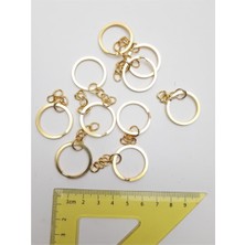 Orhan Çanta Altın Renginde Metal Çelik Anahtarlık Halka Klipsi 25 Adet