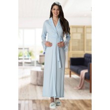 Mecit Pijama Mecit 5413 Mavi Kadın Sabahlık