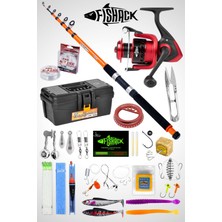 Fishack Deniz ve Göl Profesyonel Olta Takımı Seti 360 cm Teleskopik Kamış ve 6000'lik Metal Makine