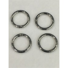 Orhan Çanta Çanta Halkası Yuvarlak Yaylı Klips 2,5 cm 4 Lü Set