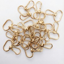 Orhan Çanta 2 cm Telli Kanca Light (Gold) - Metal Çanta ve Cüzdan Askı Klipsi - 50 Adet