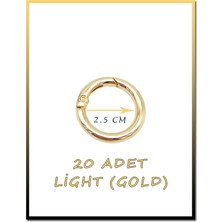 Orhan Çanta 20 Adet 2.5 cm Yaylı Halka Gold