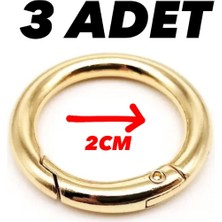 Orhan Çanta 2 cm Çanta Klips Papağan Yaylı Aksesuar(3 Adet) - Metal Aksesuar