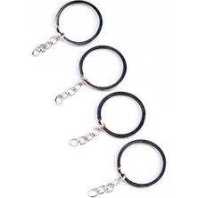 Orhan Çanta 250 Adet Gümüş Renk Zincirli Anahtarlık Halkası Amigurumi Makrome Anahtarlık