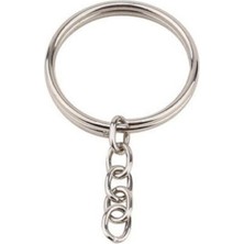 Orhan Çanta 50 Adet 2.5 cm Gümüş Zincirli Anahtarlık Halkası