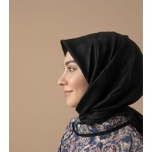Sevimia Scarf ipeksi jakar eşarp siyah
