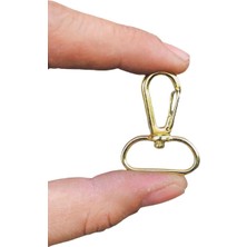 Orhan Çanta 2,5 cm Telli Kanca 50 Adet Gold Renk Anahtarlık Çanta Klipsi Aparat Kanca Aksesuar Malzeme Metal