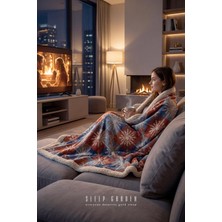 Sleep Garden Tv Battaniyesi Iki Taraflı Konforlu Şık Peluş Mavi 120X170