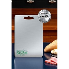 Sb Shopping Hsnet Kesim Tahtası - Profesyonel 304 Paslanmaz Çelik Doğrama Tahtası 35X25 cm