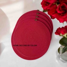 Home Decors By Özlem 4 Kişilik 4 Parça Amerikan Servis Supla Takımı El Emeği Handmade Düzenleyici Sofra