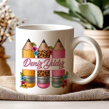 Isimli Öğretmenler Günü Tasarımlı Beyaz Kupa Bardak, Öğretmenler Günü Hediyesi, Kişiye Özel Bardak