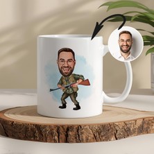 Avcılar Için Kişiye Özel Karikatür Kupa – Fotoğraftan Karikatür Çizim, Mizahi ve Eğlenceli Hediye