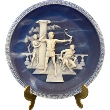 Usa Bradex " By Alan Brunettin" 1986 Limitli Üretim Cameolu Duvar Tabağı - Cameo Taşından 21 cm Çap.