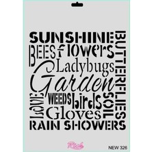 Sb Shopping Rich New Seri N326 Stencil 35X25 cm