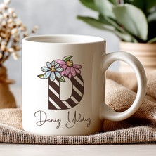 Harfli Isimli Kişiye Öze Beyazl Kupa Bardak – Şık, Minimal Tasarım Kupa Bardak