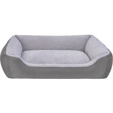 Nrzsnt Pet Comfort Bravo Duo  Köpek Yatağı Gri/gri Peluş L 90X70CM