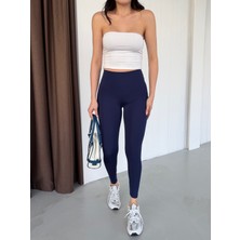 Sz 2012 Lacivert Tayt Yüksek Bel, Toparlayıcı ve Esnek