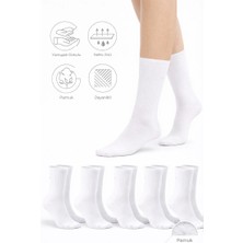 UZN Socks Pamuklu Beyaz Spor Çorap 4 Çift – Unisex, Ribanalı, Günlük Rahat Çorap