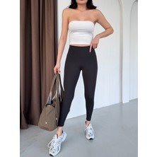 Sz 2012 Siyah Tayt Yüksek Bel, Toparlayıcı ve Esnek