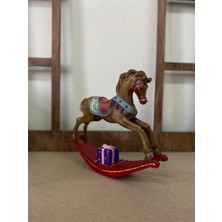 Renkli Fırça Sallanan At Polyester Biblo Hediyelik