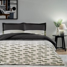 Özdilek Çift Kişilik Lastikli Nevresim Takımı Sculpited Siyah