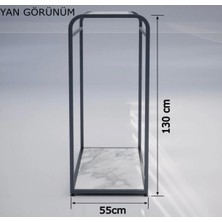 Md Vitrin Dekorasyon Dekoratif Oval Bükümlü Çiftli Askılık Standı