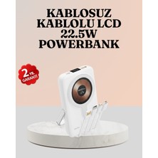 LaraTech Kablosuz ve Kablolu Şarj Destekli Taşınabilir Powerbank