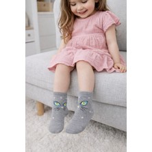 Gigi Giyim Kedi Karakterli Kız Çocuk Havlu Çorap