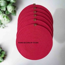 Home Decors By Özlem 6 Kişilik 6 Parça Amerikan Servis Supla Takımı El Emeği Handmade Düzenleyici Sofra