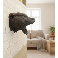 Flamex Dekoratif Asılabilir Siyah Ayı Başı 3D Duvar Heykeli 25X19 cm