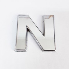 Sb Shopping Cemax N Harfi 3,75 cm Krom Yapışkanlı